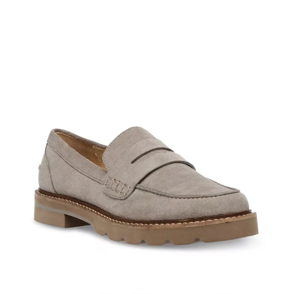 Anne Klein Womens Everly Penny Loafer, Taupe, 9.5 M US